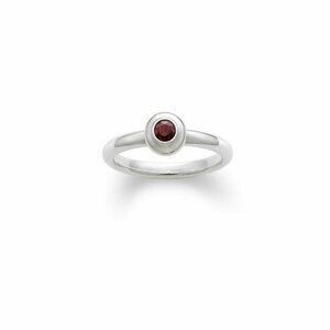 James Avery Silver Garnet Remembrance Ring 6